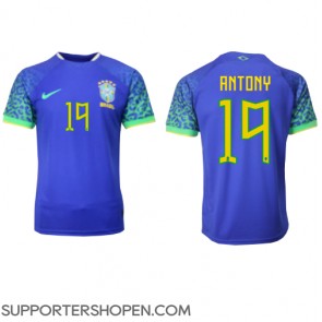 Brasilien Antony #19 Borta Matchtröja VM 2022 Kortärmad